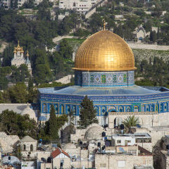 Dome of the Rock and Mount of Olives, East Jerusalem