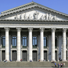 Nationaltheater bavarian state opera in Munich at Max-Joseph-Platz, Bavaria, Germany, Europe, 28. April 2007
