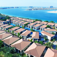Dubai Jumeirah Palm, aerial view.