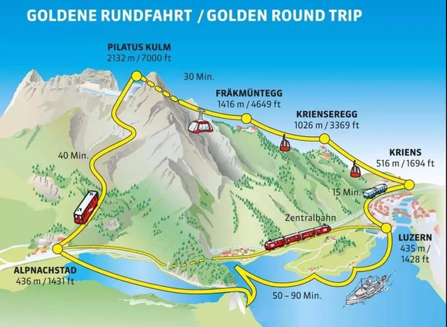 瑞士琉森地图图片