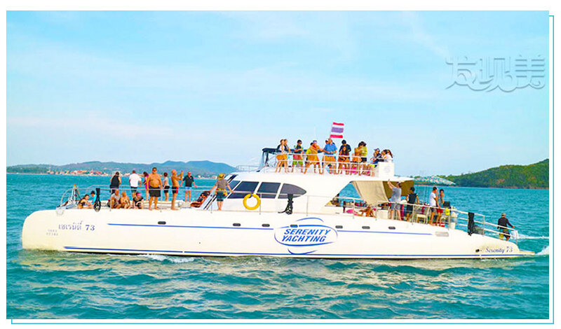 泰国芭提雅无人岛格兰岛沙美岛三岛出海游艇一