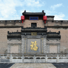 山西乔家大院在中堂正门 照壁