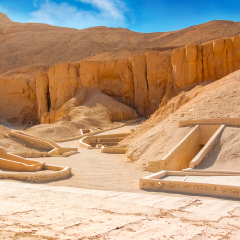Valley of kings. The tombs of the pharaohs. Tutankhamun. Luxor. Egypt. Ancient monument of architecture. Museum. Excavation. Vacation holidays background wallpaper