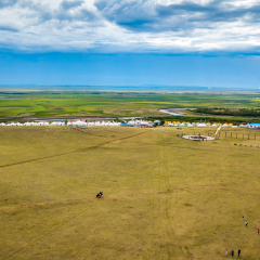 内蒙古呼伦贝尔莫日格勒河蒙古部落蒙古包