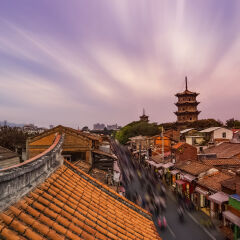 泉州西街夕阳景观