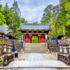 Futarasan shrine, a UNESCO world heritage site in Nikko, Japan