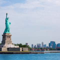 Statue of Liberty New York Manhattan background USA US