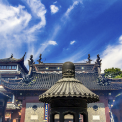 Incense Burner Taoist City God Temple Yueyuan Shanghai China Most famous Taoist temple in Shanghai