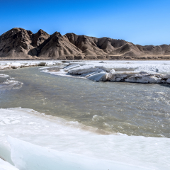 青海高原的冰河