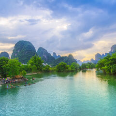 Guilin in Yangshuo, Guangxi, beautiful landscape
