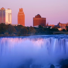 The American Falls in the Evening, From Ontario, Canada
