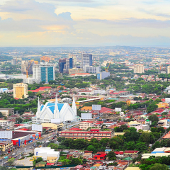 Panorama of Cebu city. Cebu is the Philippines second most significant metropolitan centre and main domestic shipping port.