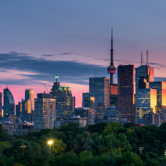 Toronto city at sunset, Ontario, Canada