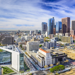 Los Angeles, California, USA downtown cityscape.