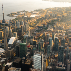 Aerial view of Toronto city