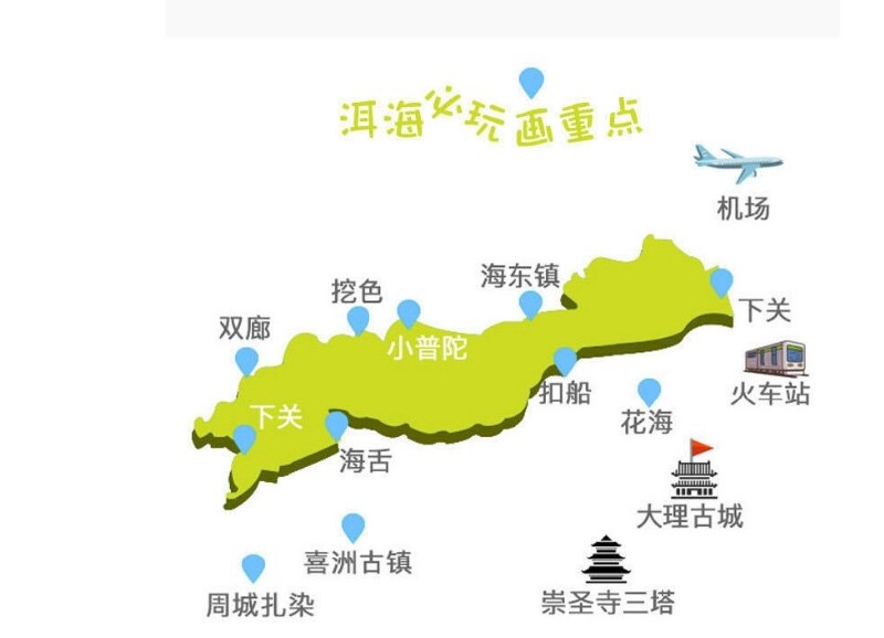 如果你看过大理的旅游地图就能知道,除了住古城中看不到洱海外,其实