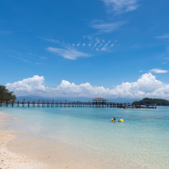 Beach on the Manukan Island, Sabah, Malaysia