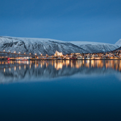 Panoramic view on Tromso, Norway 