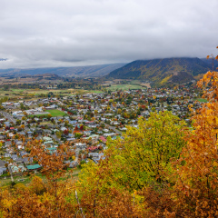 Autumn in Arrowtown village southern island of New Zealand