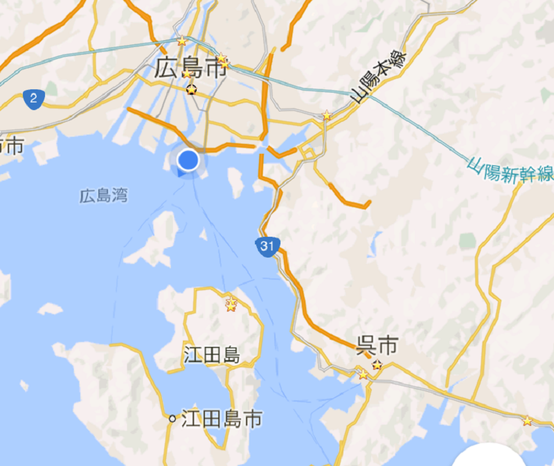 广岛县江田岛的位置.