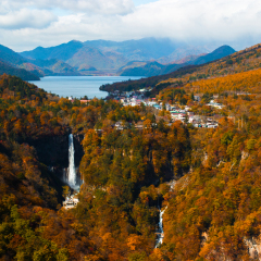 Autumn Colors seen from Akechidaira Observatory, Lake Chuzenji, Nikko, Japan