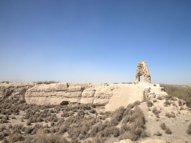 唐瓜州城遺蹟,鎖陽城遺址,酒泉,甘肅省,中國,亞洲,古城牆,古蹟