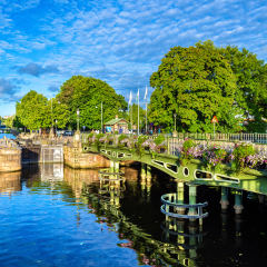Canal in the historic centre of Gothenburg, Sweden