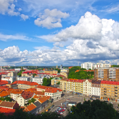 Gothenburg, Sweden - 21 April 2018 - Top view of Gothenburg city.