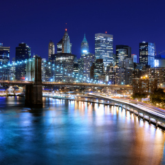 Skyline of downtown New York, New York, USA