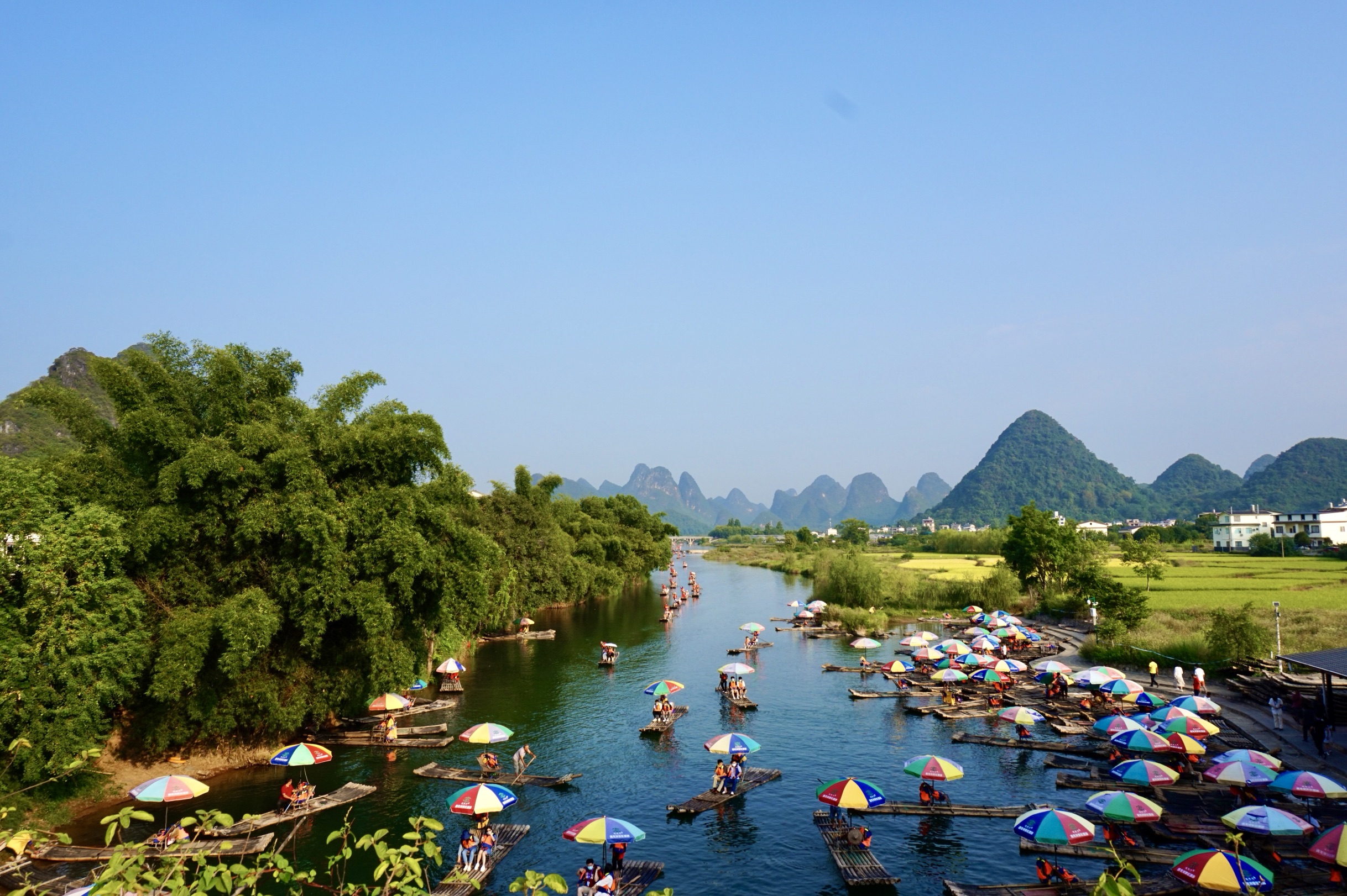  桂林-阳朔-漓江-龙脊梯田高铁4日游>广州往返/双梯田九龙五虎/七星伴