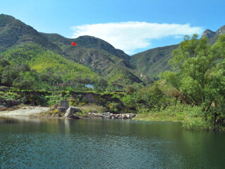 五峰山外八景-鱼台钓月