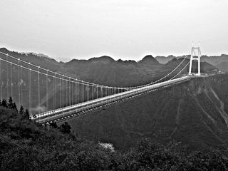 贺兰山峡谷索桥