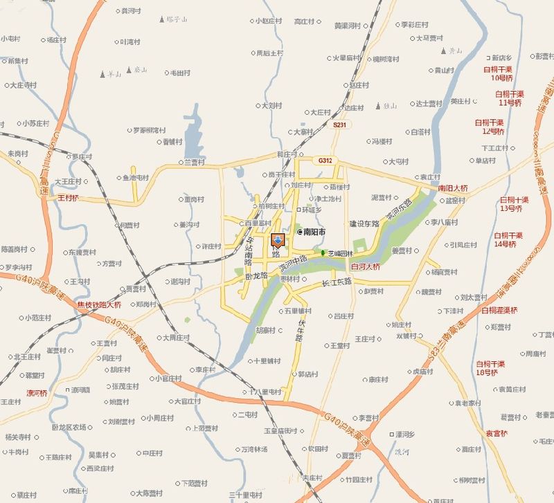南阳市市区主干道地图图片
