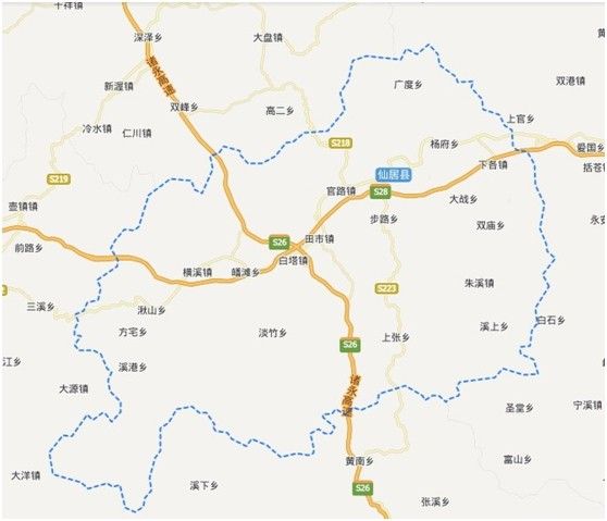 仙居县乡镇地图图片