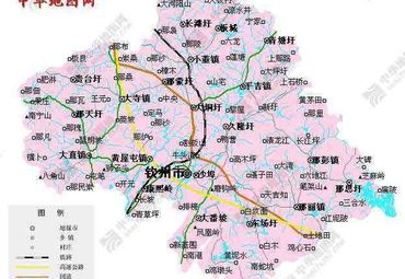 广西钦州市大直镇地图图片