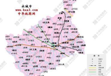 河南省永城市国省道路交通地图