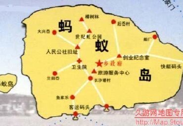 浙江舟山蚂蚁岛地图