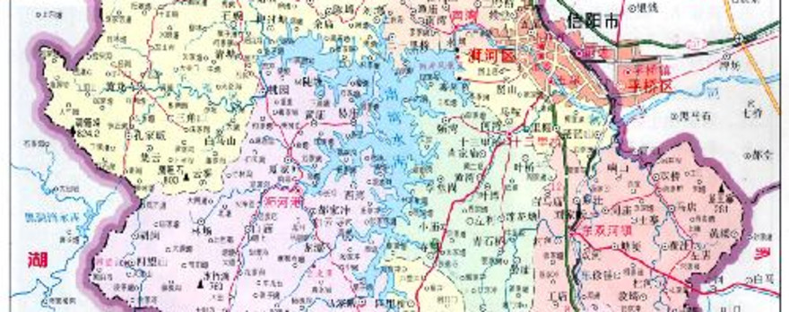 浉河区行政区划图图片