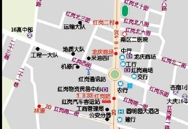 黑龙江大庆红岗街区图
