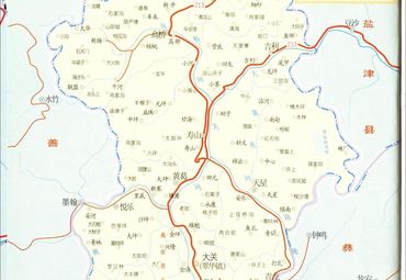 云南昭通大关县地图