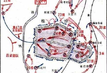 山西省临汾战役图
