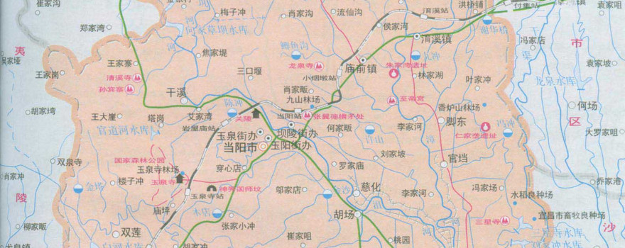 湖北当阳市乡镇地图图片