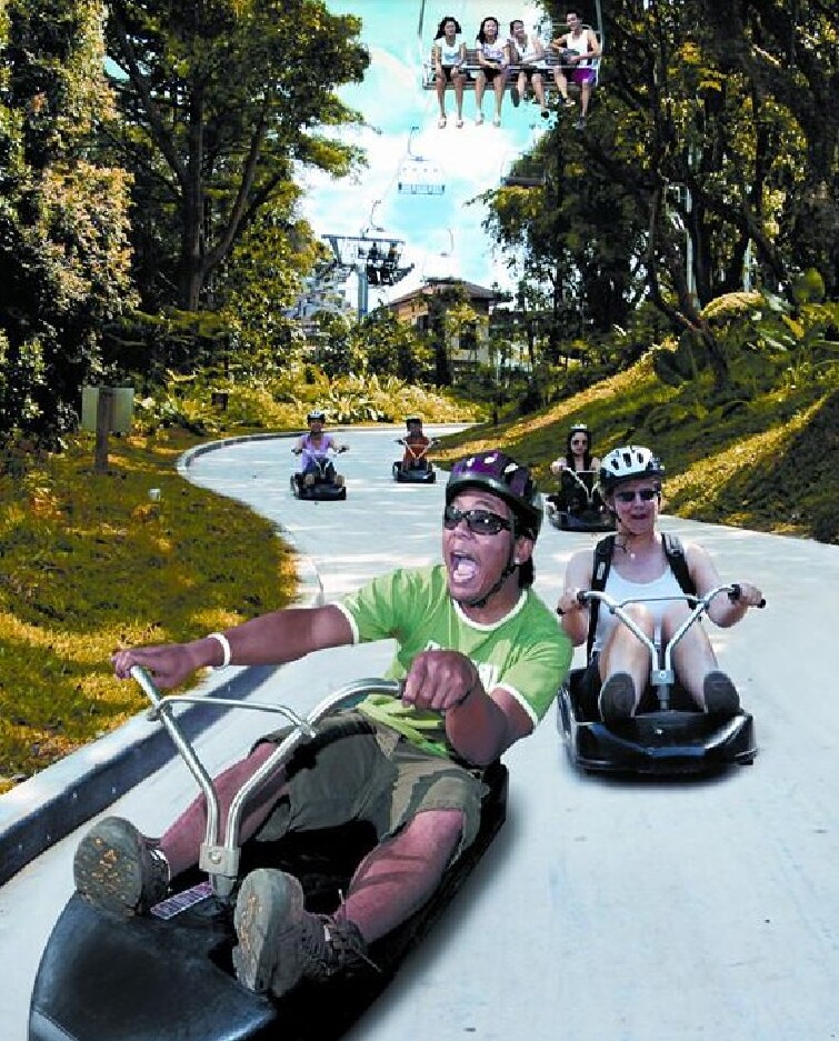 新加坡圣淘沙天际线斜坡滑车