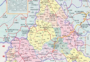 云南省行区划及区划地图