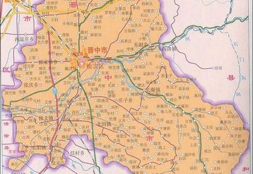 晋中县区分布图图片