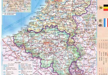 欧洲比利时地图