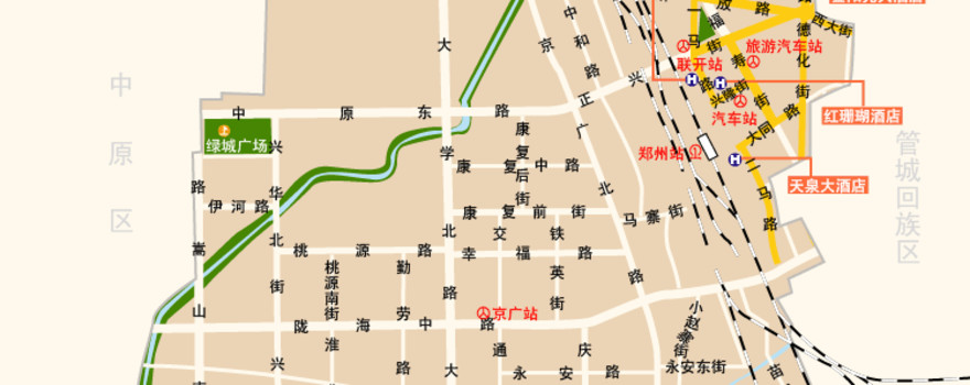 郑州二七纪念塔地图图片