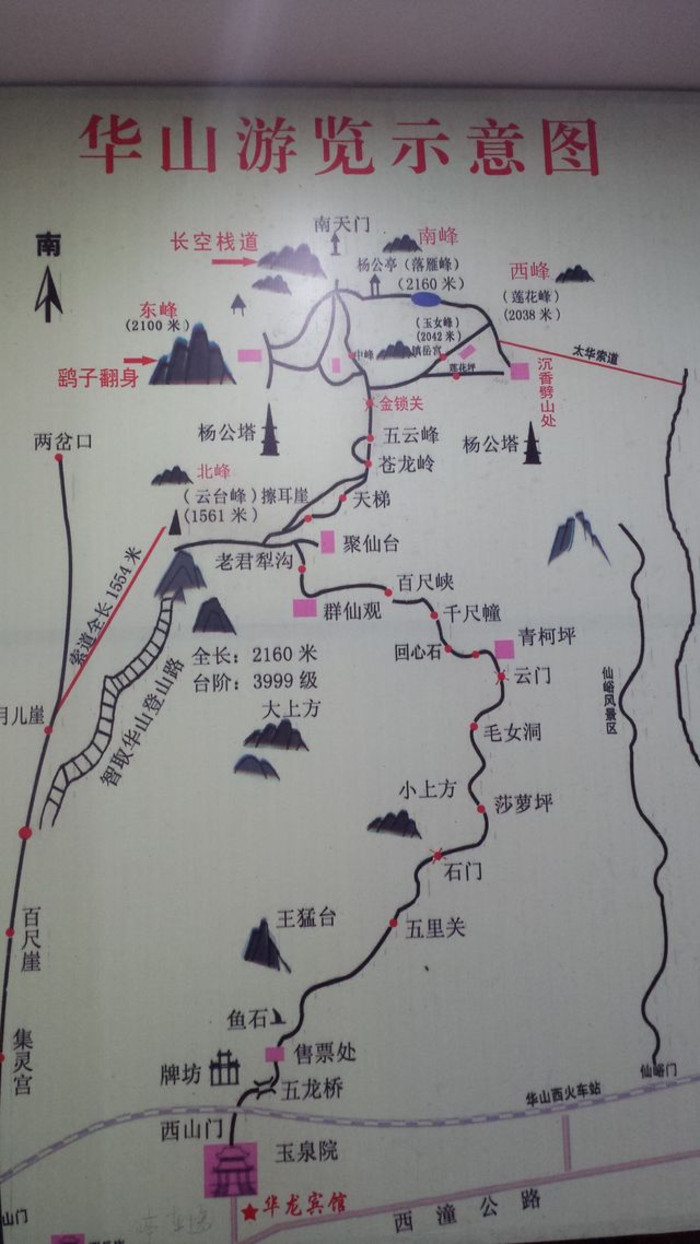北岳恒山旅游路线图图片