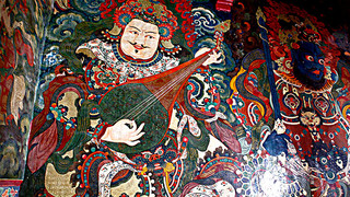 观赏布达拉宫的壁画