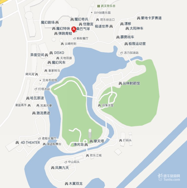 武汉欢乐谷游览路线图图片